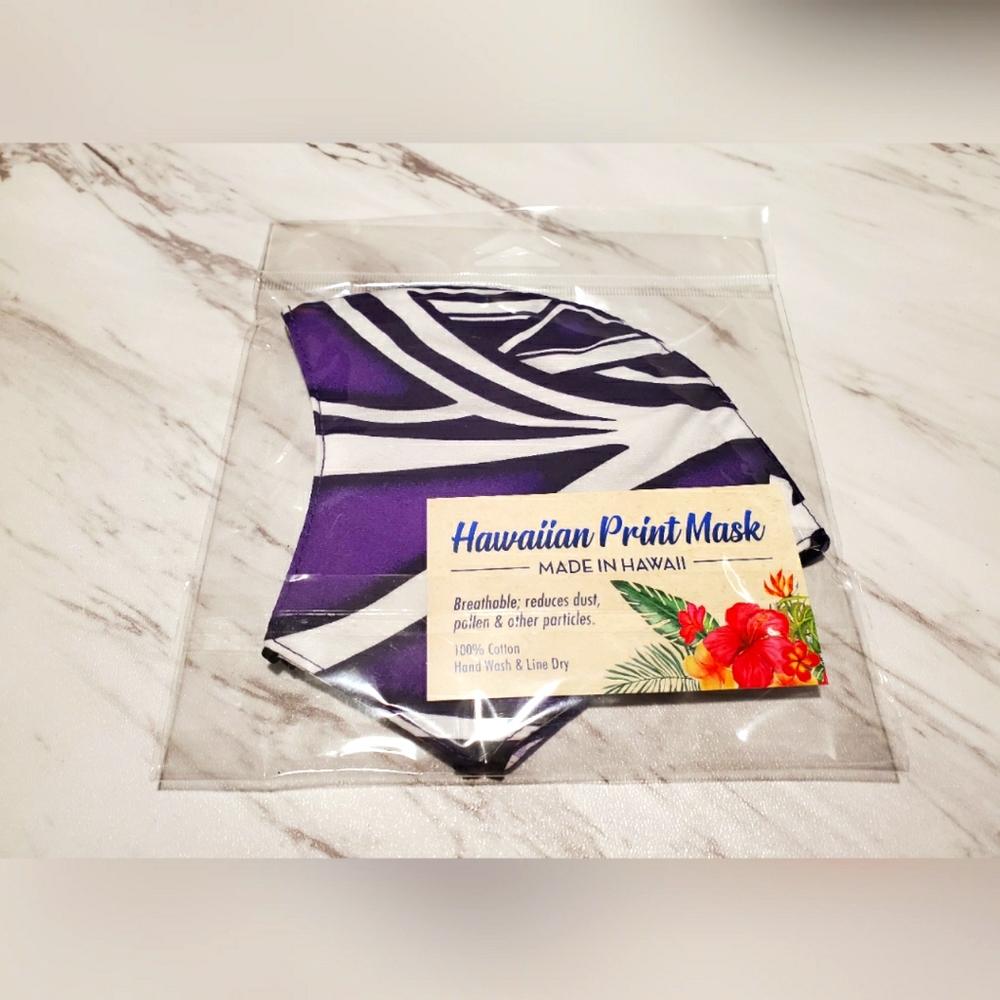 Hawaiian /Tribal Print Face Mask Made in Hawaii